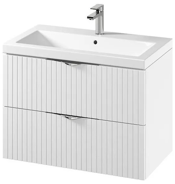 Cersanit S801-547 - Závesná kúpeľňová skrinka s umývadlom TIRSO 80x45 cm biela