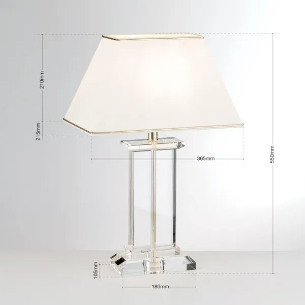 Orion LA 4-1202 - Krištáľová stolná lampa VERONIQUE 1xE27/60W/230V krémová/číra