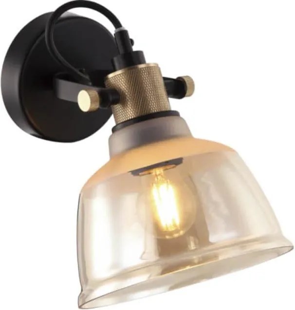 Klausen 101000 - Nástenné svietidlo ASGARD 1xE27/11W/230V béžová/čierna/zlatá