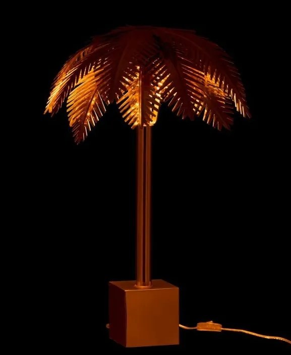 Zlatá kovová stolná palmová lampa Coconut - Ø 45 * 72 cm