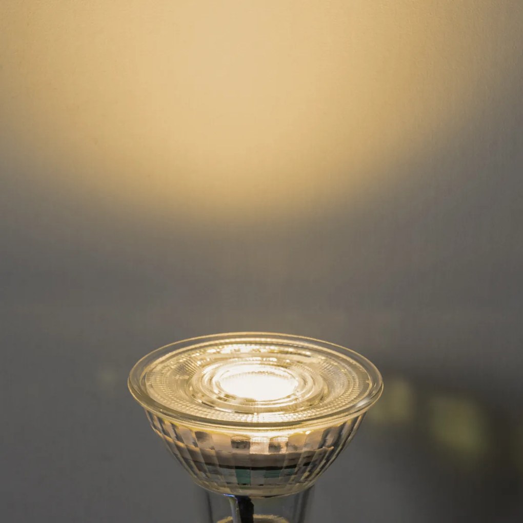 Sada 5 GU10 50 mm 3-krokovo stmievateľných LED žiaroviek Kelvin číra 4,9 W 450 lm 2000 – 2700 K