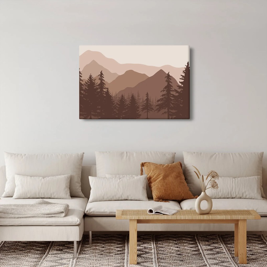 Obraz - Hnedé pohorie N⁰2 (90x60 cm)