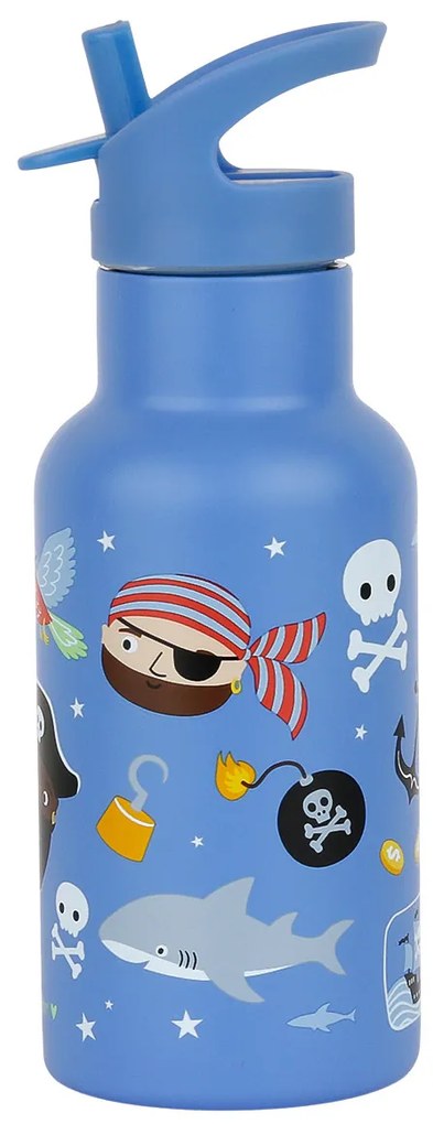 A Little Lovely Company - antikorová fľaša na pitie, 350 ml - piráti