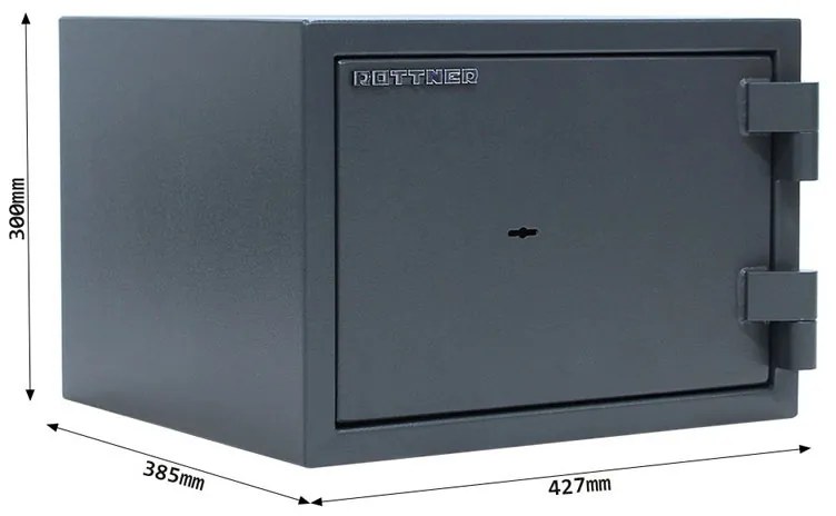 Rottner Ohňovzdorný nábytkový trezor FIRE HERO 30, 300 x 427 x 385 mm, mechanický - na kľúč