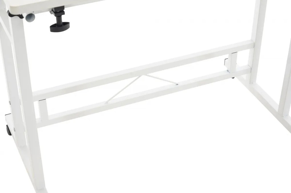 Písací stôl Telford - v64-94 x 80 x 59 cm - Biela