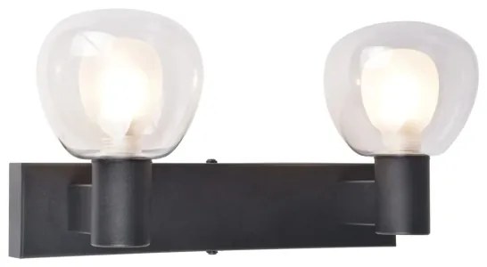 Kúpeľňové nástenné svietidlo POLA 2xG9/5W/230V IP44 čierne/číre