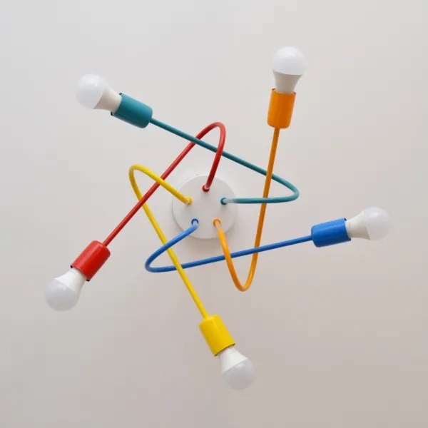 LED Detský prisadený luster OXFORD 5xE27/15W/230V