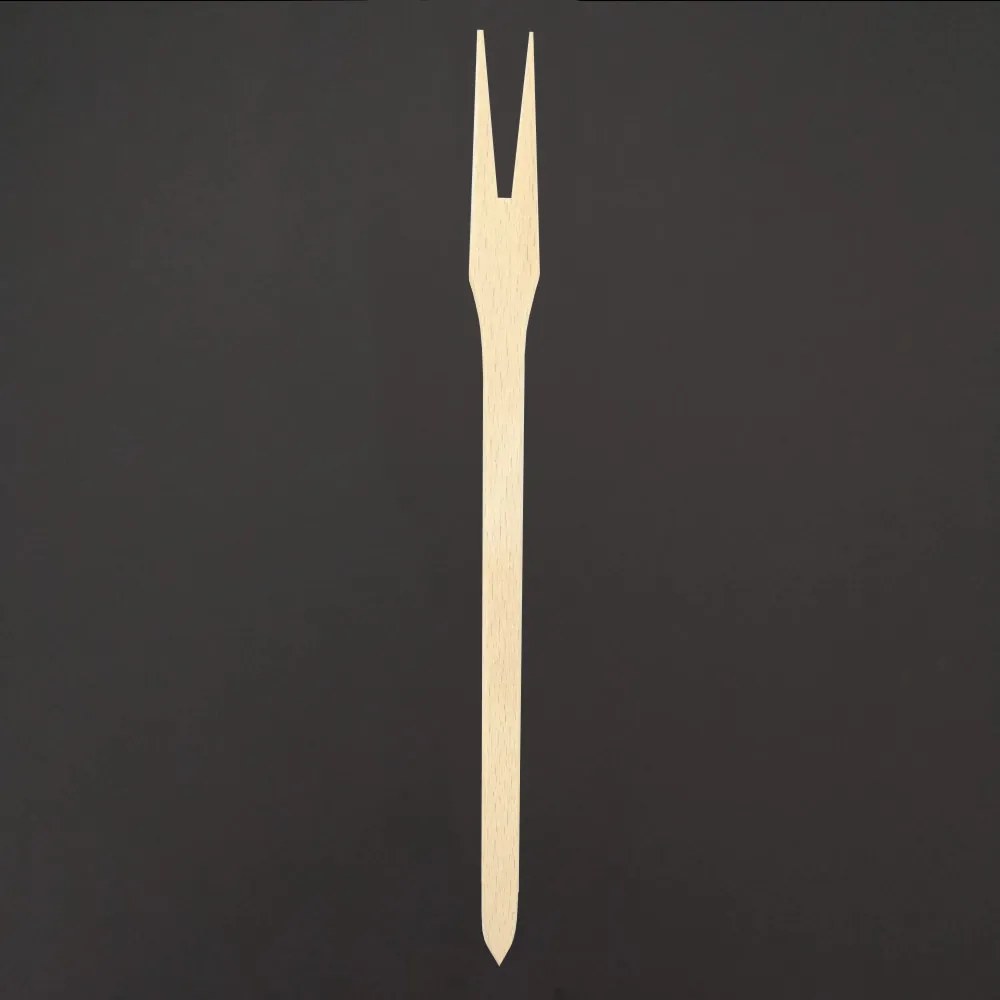 AMADEA Drevená vidlička na grilovanie, masívne drevo, 25 cm