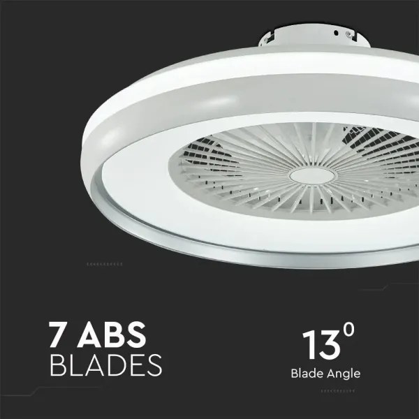 LED Stropné svietidlo s ventilátorom LED/45W/230V 3000/4000/6500K šedá