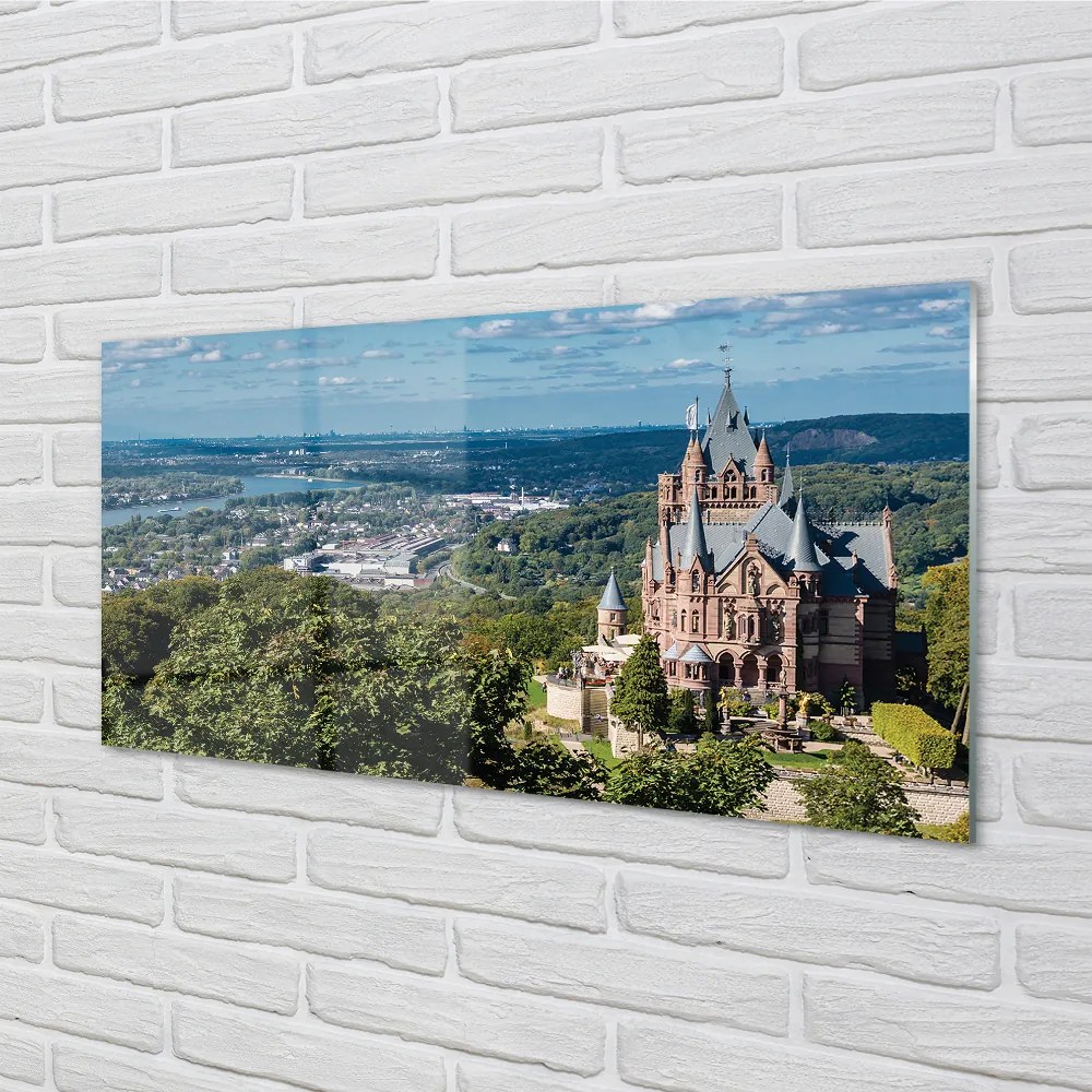 Obraz na akrylátovom skle Nemecko panorama mestského hradu 100x50 cm