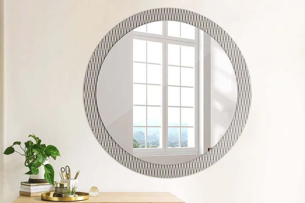 Okrúhle zrkadlo s potlačou Geometrický bodový vzor fi 90 cm