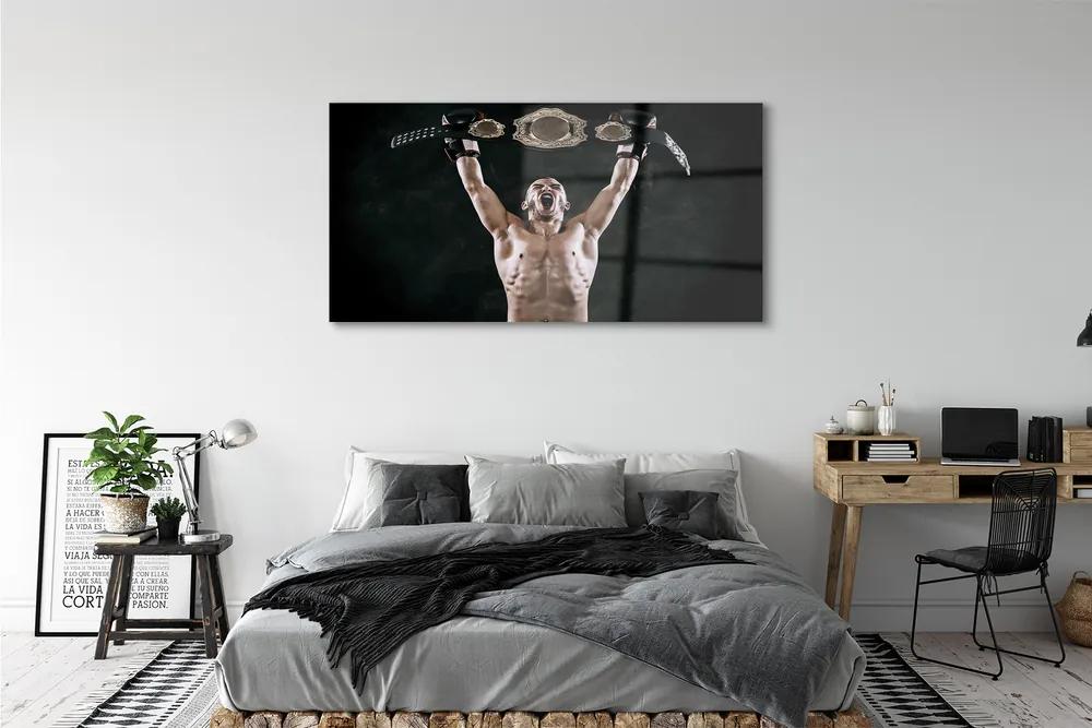 Obraz plexi Muž remeň 140x70 cm