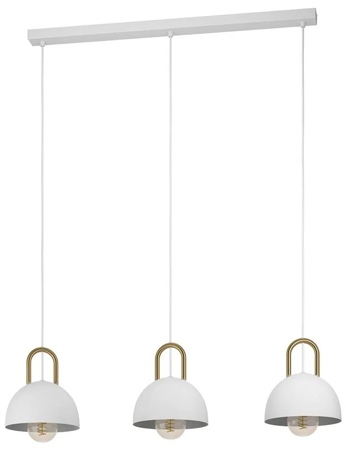 Eglo 99696 - Luster na lanku CALMANERA 3xE27/40W/230V biela