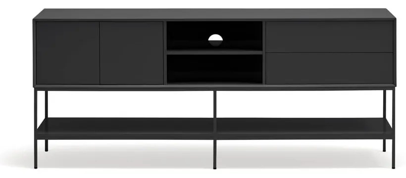 Čierny TV stolík 175x74x45 cm Platt – Teulat