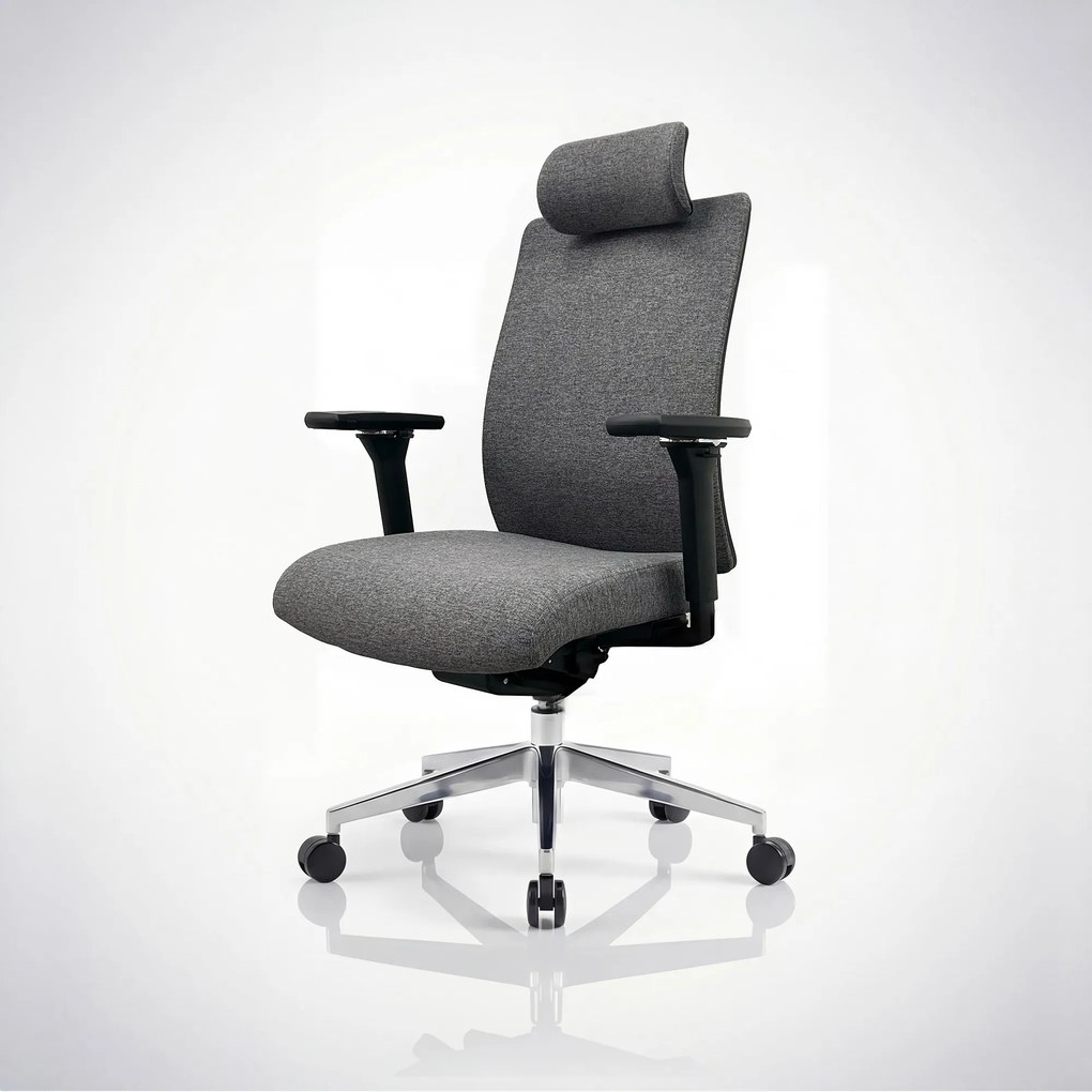Ergonomická otočná kancelárska stolička, tmavošedá: VECTOR