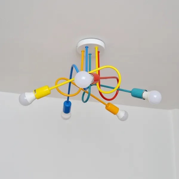 LED Detský prisadený luster OXFORD 5xE27/15W/230V