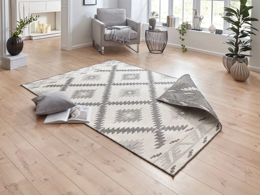 NORTHRUGS - Hanse Home koberce Kusový koberec Twin Supreme 103428 Malibu grey creme – na von aj na doma - 160x230 cm