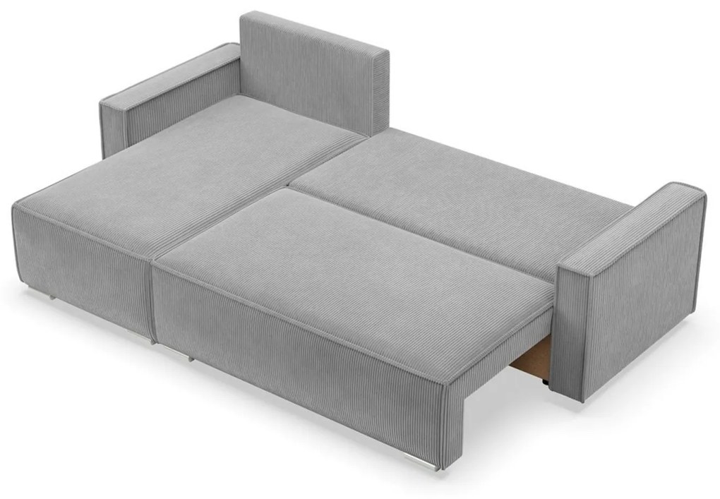 Rohová rozkladacia sedacia súprava LUCCA Sivá I