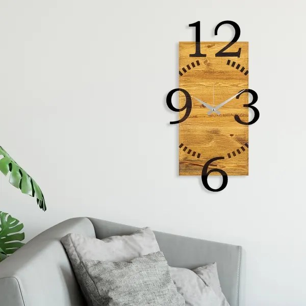 Nástenné hodiny 41x74 cm 1xAA drevo/kov