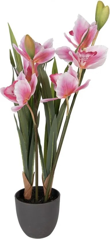 Dekorační umělá květina orchidej - 14*14*55 cm
