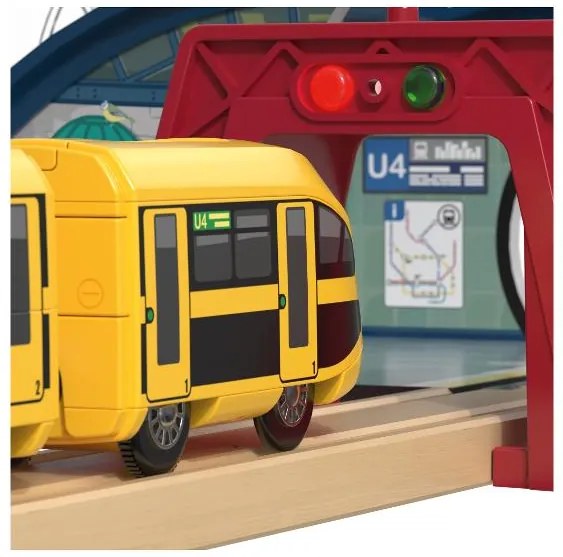 lupilu®  Drevená železničná súprava (vlaková stanica)  (100395067)