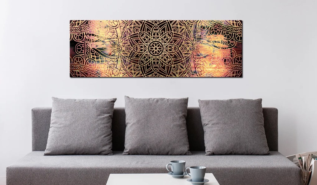 Artgeist Obraz - Mandala: Sunny Poetry Veľkosť: 120x40, Verzia: Standard