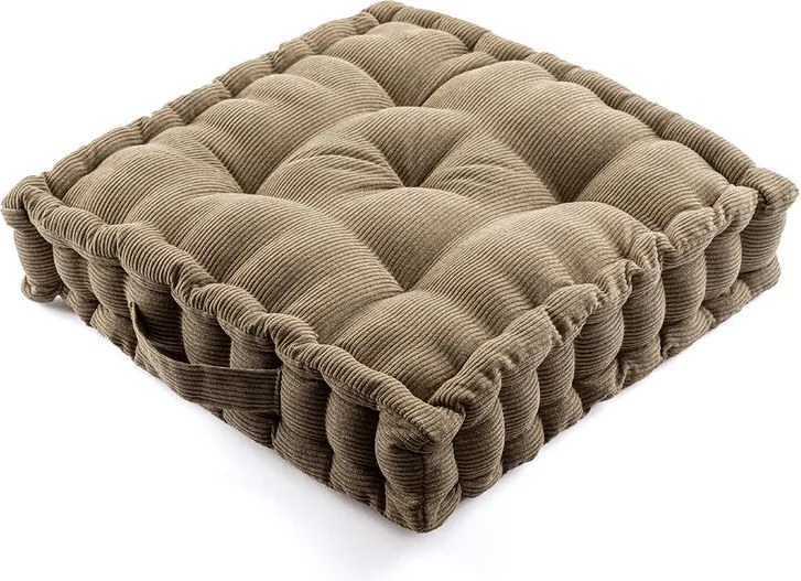 Sedací vankúš na zem DANDY manšestr khaki 1 ks