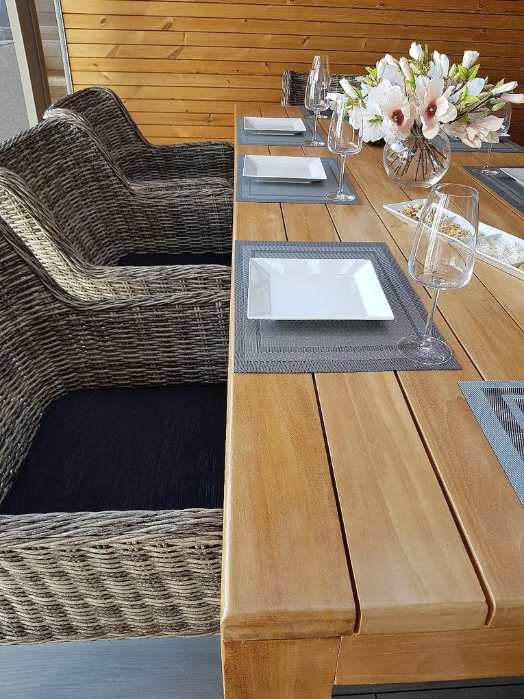 DEOKORK Teakový masívny stôl MONTE CARLO 240 cm