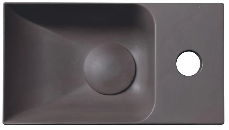 Tmavohnedé betónové umývadlo 31x17 cm Piccolino – Sapho