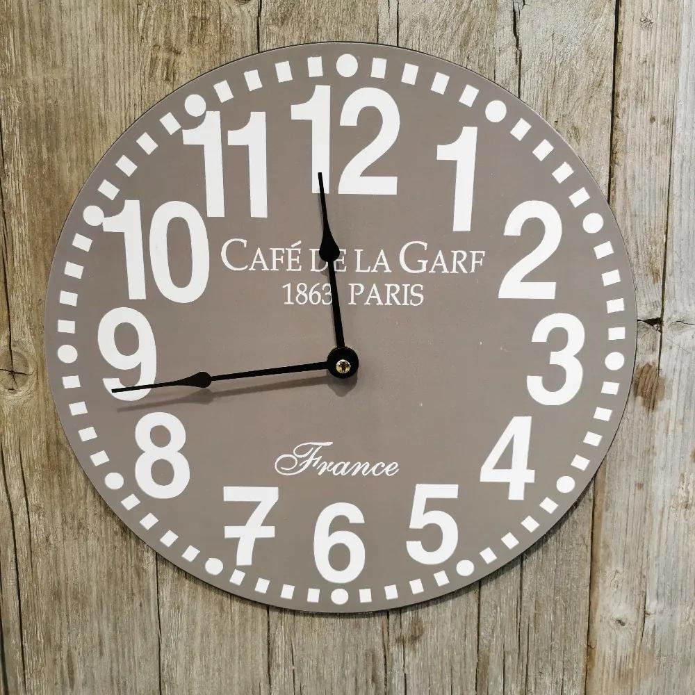 drevené hodiny sivé 30cm