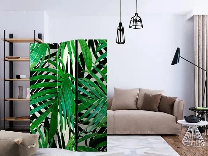 Paraván - Tropical Leaves [Room Dividers] Veľkosť: 135x172, Verzia: Akustický