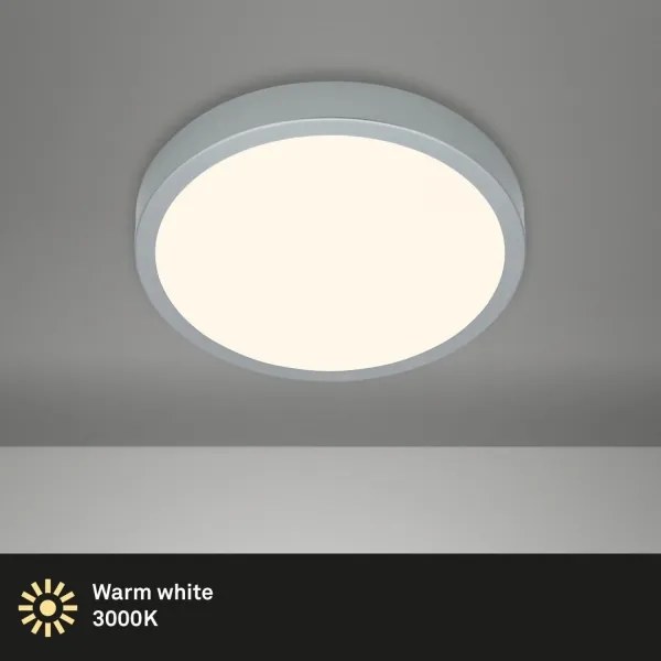 Briloner 3700-014-LED Stropné svietidlo RUNA LED/16W/230V 3000K pr. 28cm strieborná