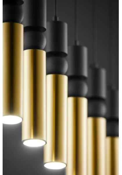 Jupiter 2008 - Luster na lanku ALAS 6xGU10/10W/230V zlatá/čierna