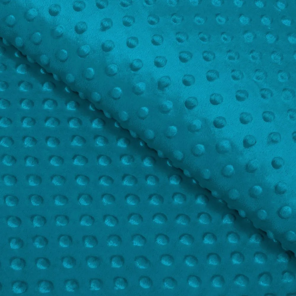 Biante Detská obliečka na vankúš Minky TOP 3D bodky MKP-056 Morská modrá 60 x 60 cm