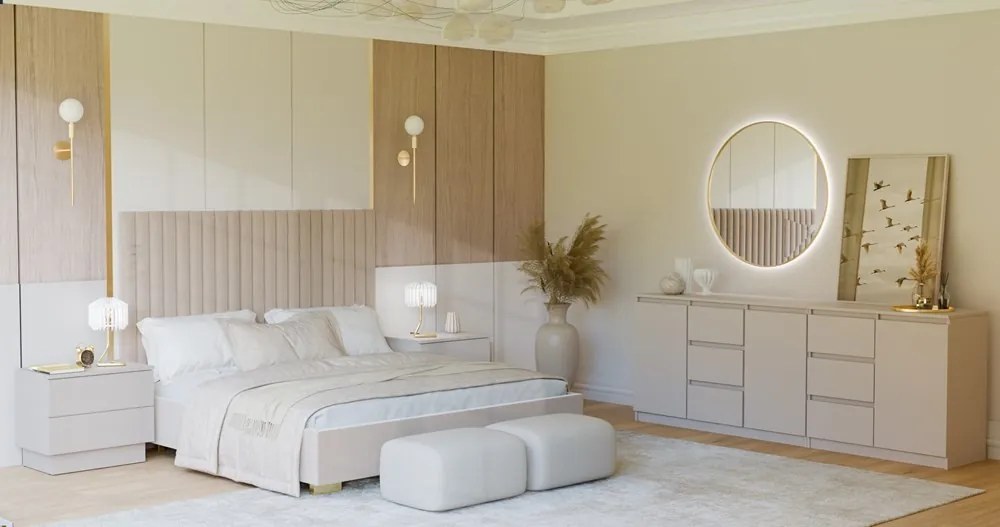 Sada 2ks komod Costa 200 cm kašmír