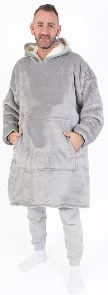 Baránková mikina mikroplyš – Laura svetlo sivá veľkosť L