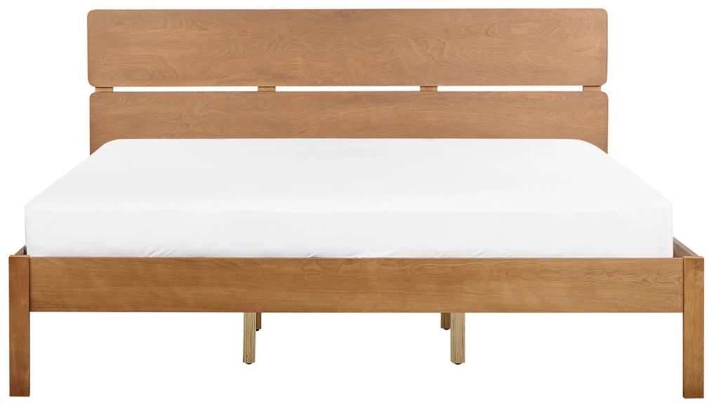 Drevená posteľ 180 x 200 cm svetlé drevo BOISSET Beliani