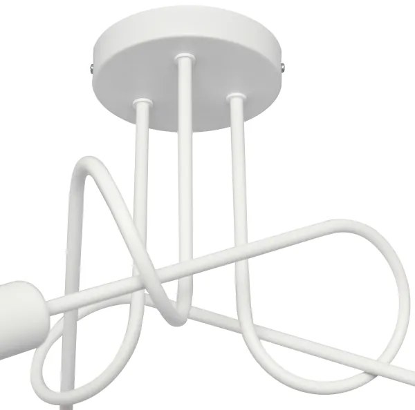 Detský prisadený luster OXFORD 3xE27/15W/230V biela