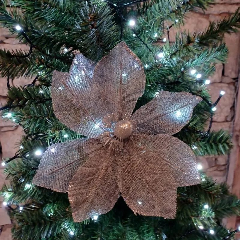 DECOLED Umelý kvet sivý, 20,5x17 cm