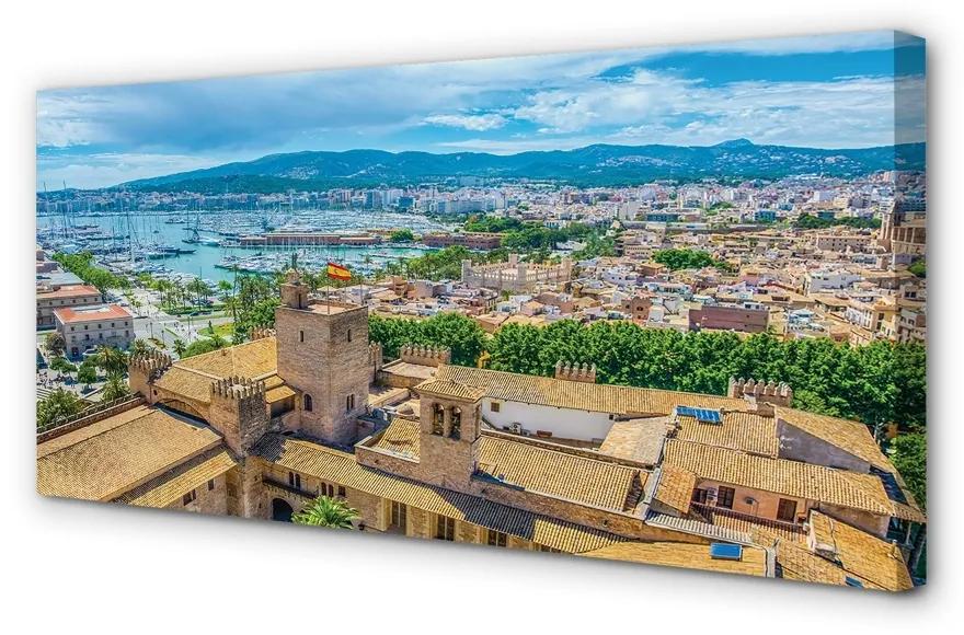 Obraz na plátne Španielsko Port pobreží mesto 125x50 cm