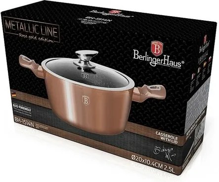 Berlinger Haus Kastról Rosegold Metallic Line, 20 cm