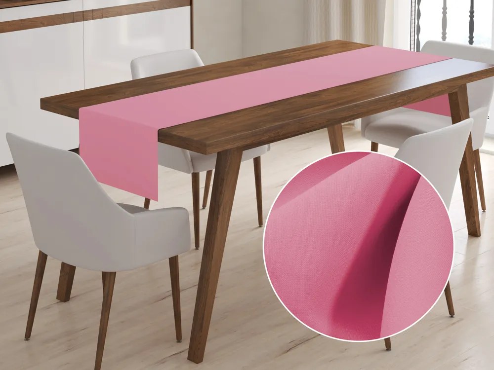 Biante Dekoračný behúň na stôl Rongo RG-027 Ružový 20x160 cm