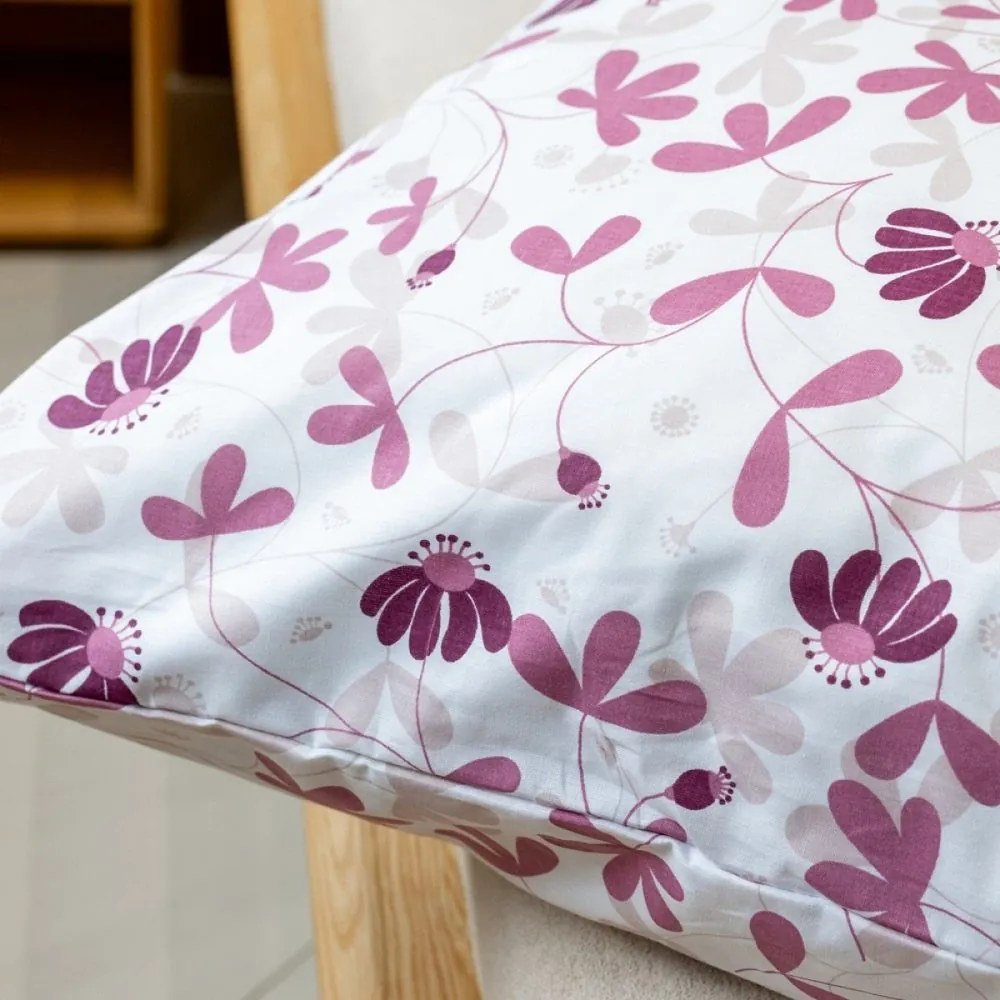 Polášek Bavlnené obliečky KVETINOVÁ HARMÓNIA - Ružová | 140 x 200 cm / 70 x 90 cm