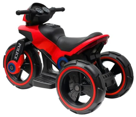 BABY MIX Detská elektrická motorka Baby Mix POLICE červená