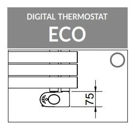 Cordivari Kelly 5010 DX Electric - Radiátor s ECO termostatom 864x500 mm, kovová čierna 3581720000131