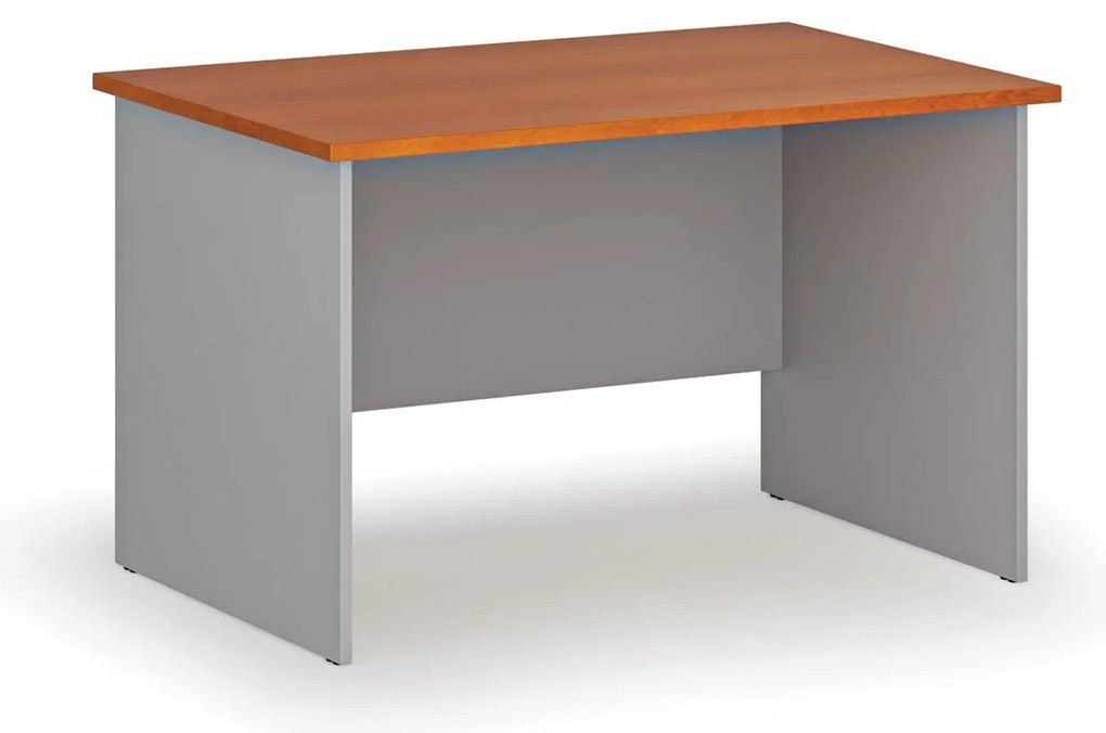 Kancelársky písací stôl PRIMO GRAY, 120x80 cm, sivá/čerešňa
