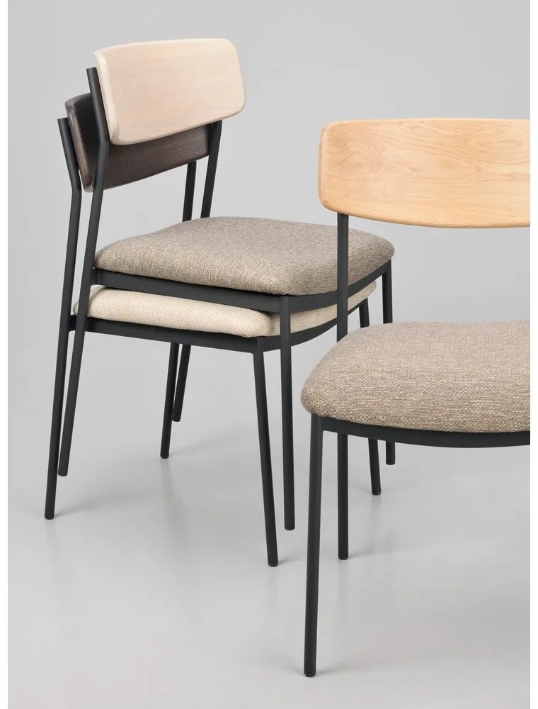 Jedálenská stolička v béžovo-prírodnej farbe v súprave 2 ks Maymont – Rowico