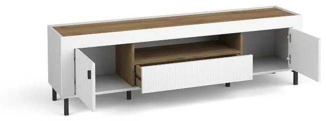 TV Stolík/Skrinka Mossana MO8 (biela). Akcia -22%. Vlastná spoľahlivá doprava až k Vám domov. 1096841
