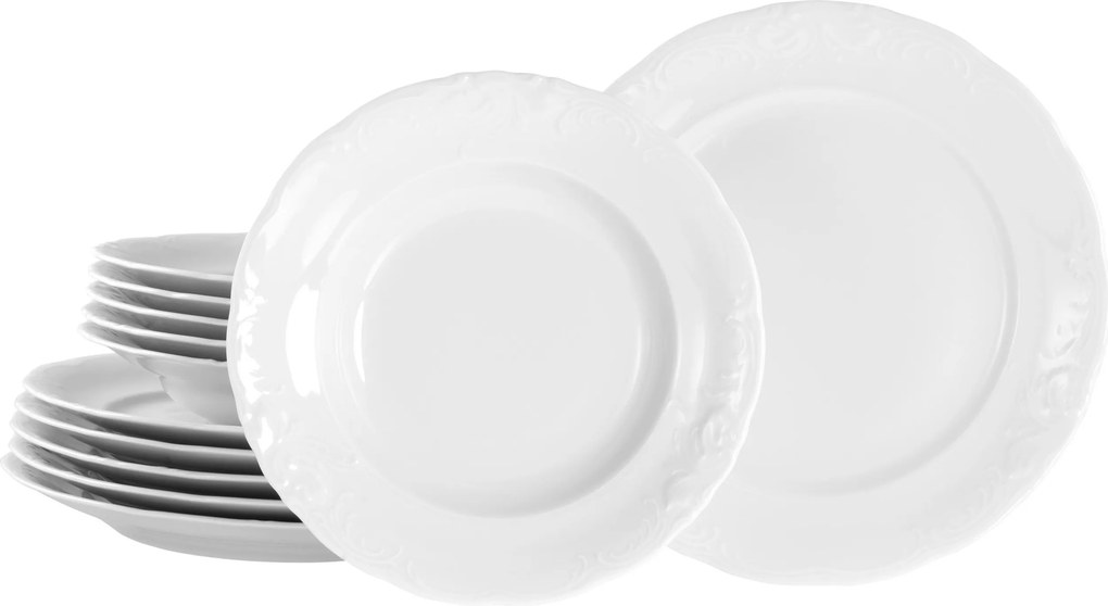 XXXLutz JEDÁLENSKÝ SERVIS Frederike weiss 12-dielne Creatable - Online Only bytové doplnky - 007768067905