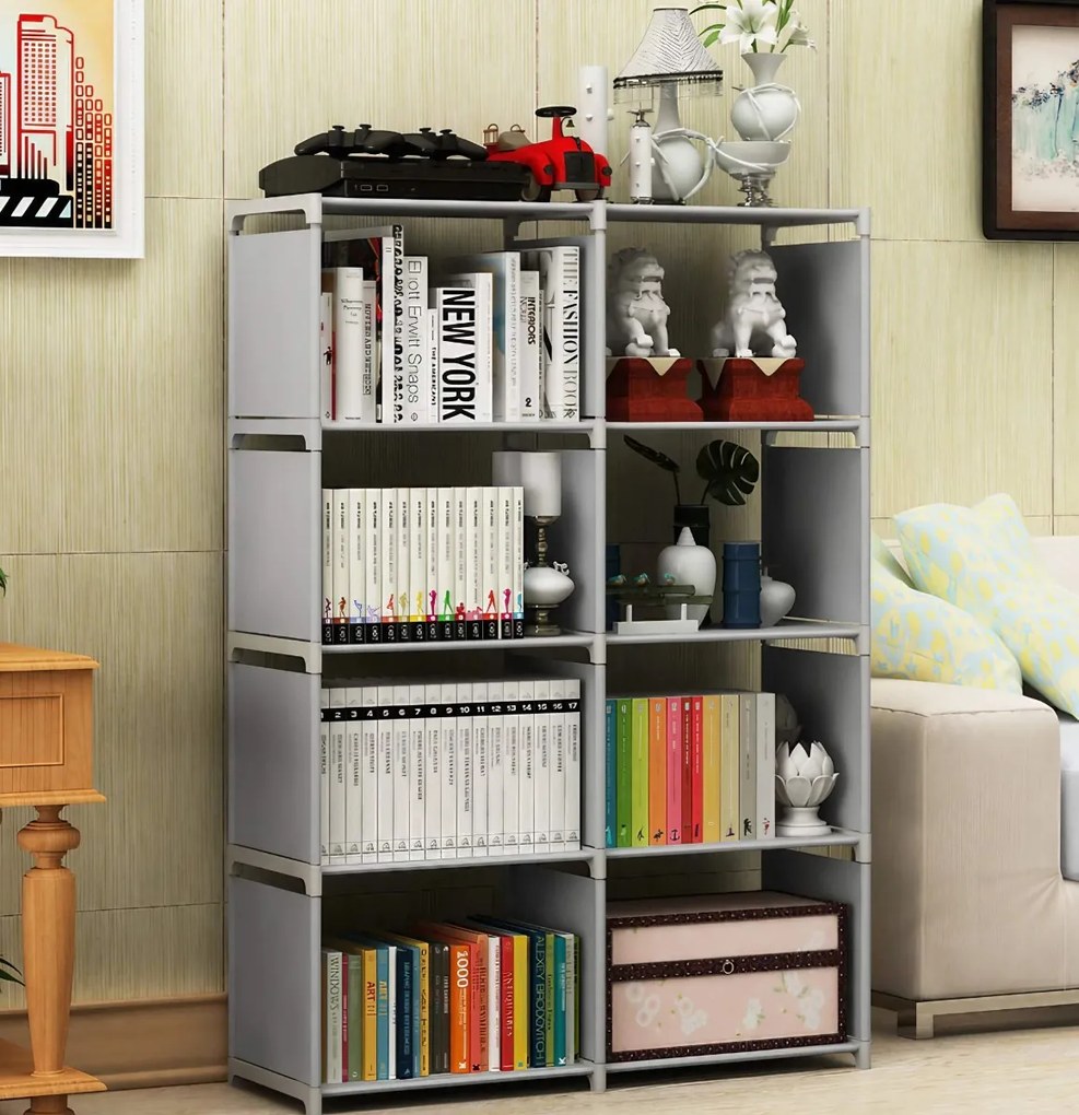 Viacúcelový regál TRAINEE, sivý